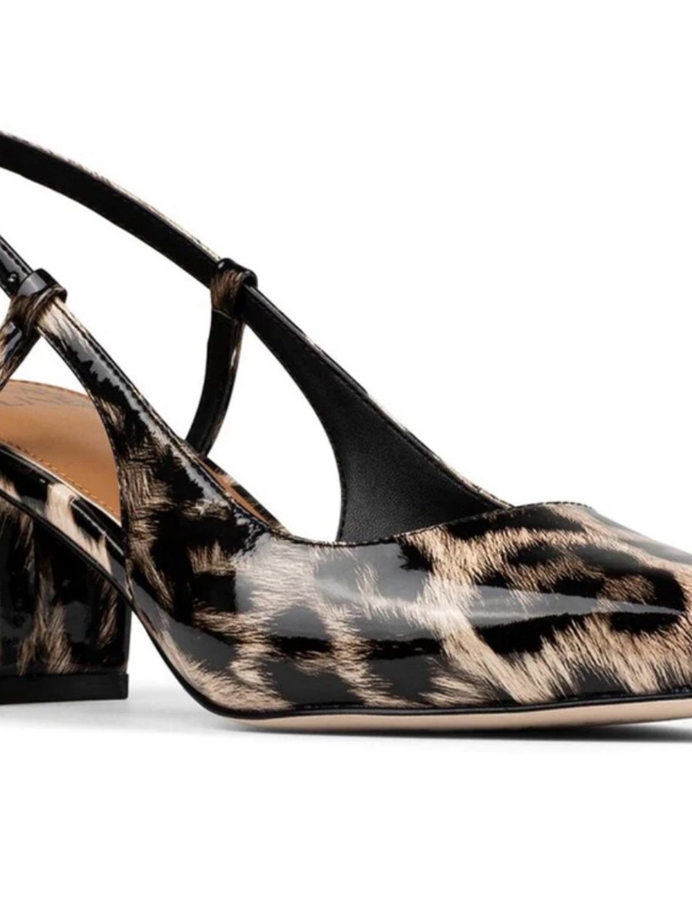 New Donald Pliner Shanie Leather Leopard Sling Back